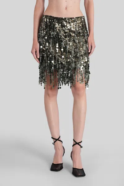 BLUMARINE SKIRT IN GREEN POLYAMIDE