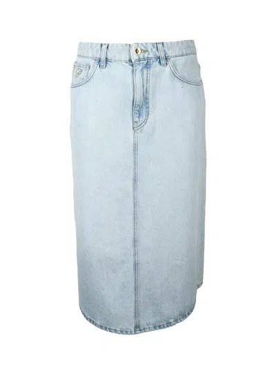 Blumarine Skirt - Light Blue In Gray