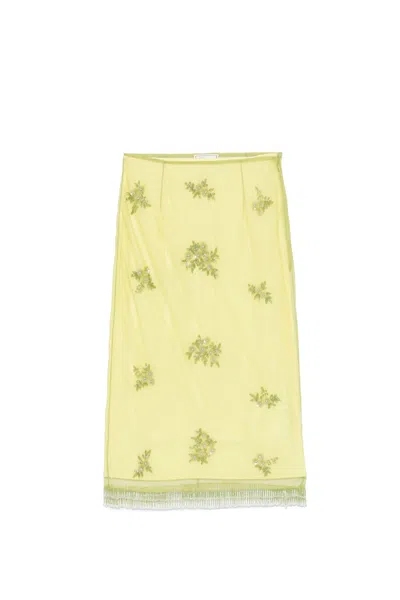 Blumarine Decorative Detail Skirt In Yellow