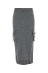Blumarine Knit Skirt 2g272a N0979 In Gray