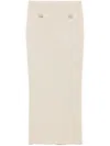 Blumarine Fit Beige Midi Skirt With Pockets In Beige