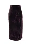 Blumarine Asymmetrical Skirt In Prunered