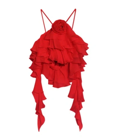 Blumarine Sleeveless Blouse In Red