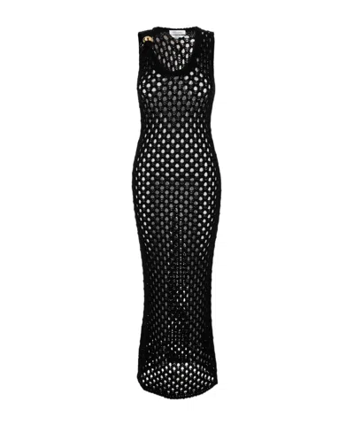 BLUMARINE BLUMARINE OPEN KNITWORK LONG DRESS