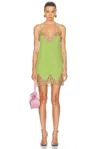 Blumarine Sleeveless Mini Dress In Nile Green & Eyeshadow