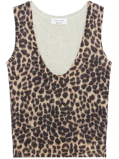 Blumarine Sleeveless Shirt Clothing In Multicolour