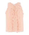 Blumarine Top In Georgette In Pink