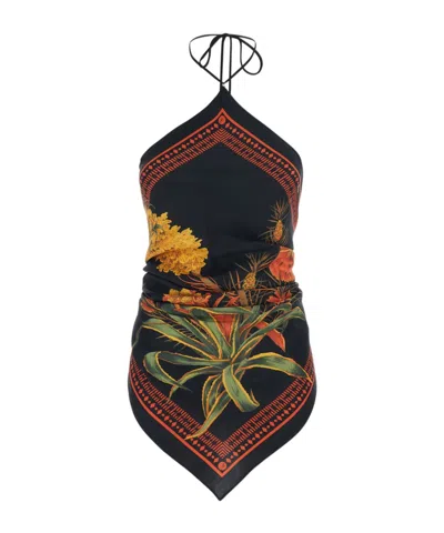 Blumarine Sleeveless Vest In Multi