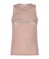 Blumarine Sleeveless Vest In Nude