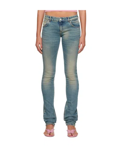 Blumarine Slim Five-pocket Denim Trousers In Blue