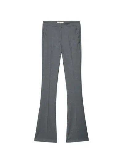 Blumarine Slim Flared Trousers In Grey In Gray