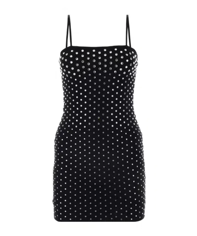 Blumarine Crystal-embellished Mini Dress In Black