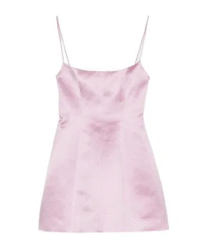 BLUMARINE BLUMARINE SPAGHETTI STRAP SATIN MINI DRESS