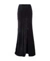 Blumarine Slit-detail Ankle-length Skirt In Black