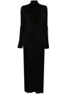 Blumarine Slit Maxi Dress In Schwarz