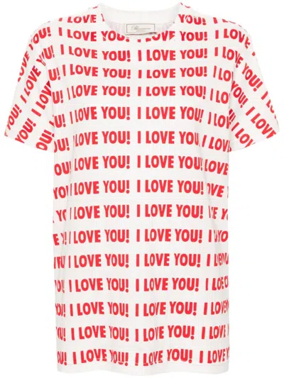 BLUMARINE SLOGAN-PRINT T-SHIRT