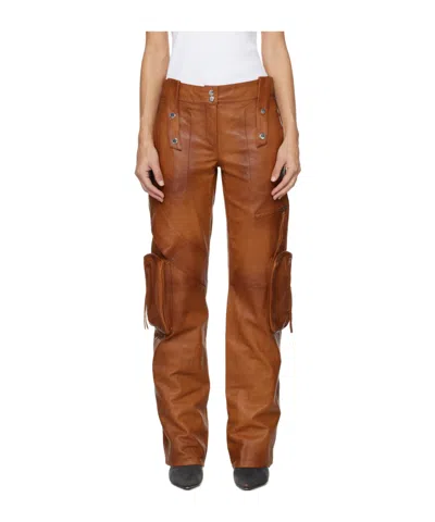 Blumarine Snap Belt Loop Casual Pants In Brown