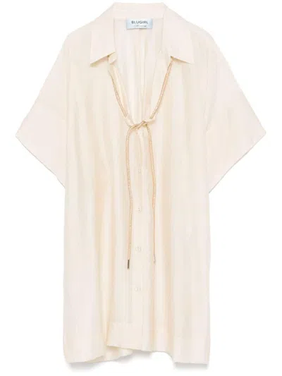 Blumarine Soft Beige Shirt With Belt