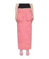 Blumarine Split Detail Skirt In Pink