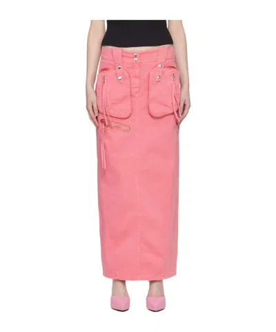 Blumarine Split Detail Skirt In Pink