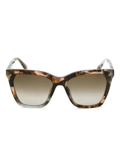 Blumarine Square-frame Sunglasses In Brown