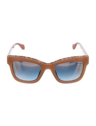Pre-owned Blumarine Square Gradient Sunglasses In Neutrals