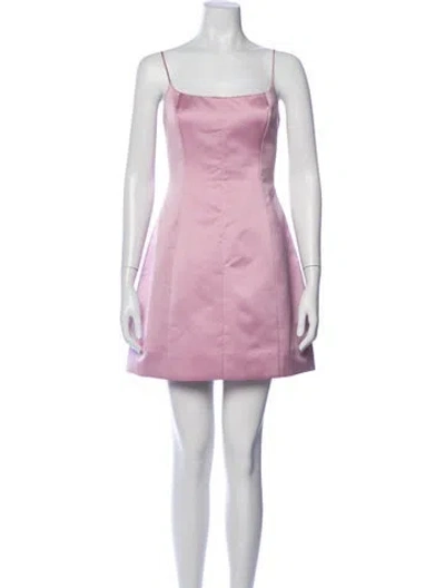 Pre-owned Blumarine Square Neckline Mini Dress In Pink