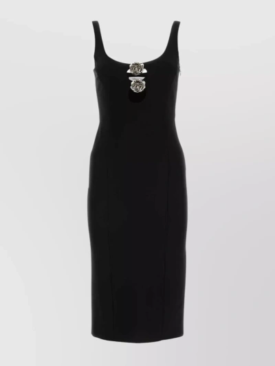 BLUMARINE SQUARE NECKLINE VISCOSE BLEND DRESS