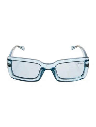 Pre-owned Blumarine Square Tinted Sunglasses In Blue
