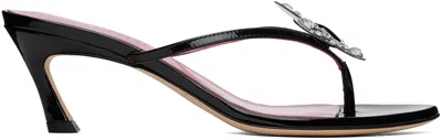 Blumarine Ssense Exclusive Black Butterfly 119 Heeled Sandals
