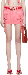 Blumarine Ssense Exclusive Pink Miniskirt In N0729 Bubblegum