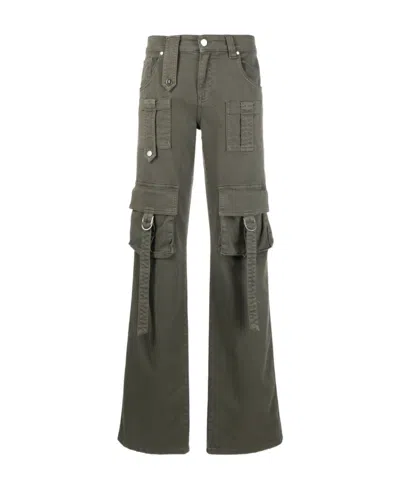 Blumarine Straight-leg Cargo Jeans In Black