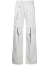 Blumarine Straight-leg Cargo Jeans In Grey