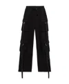 Blumarine Straight-leg Cotton Cargo Trousers In Black