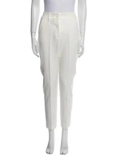 Pre-owned Blumarine Straight Leg Pants In White