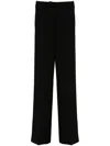 Blumarine Pressed-crease Twill Straight-leg Trousers In Black