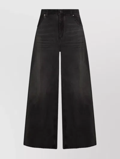 BLUMARINE STRAIGHT LEG TROUSERS LACE DETAILING