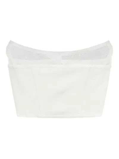 Blumarine Strapless Corset Top In White