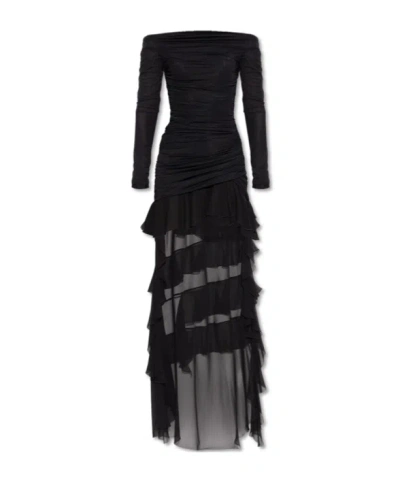 BLUMARINE OFF-SHOULDER MINI DRESS