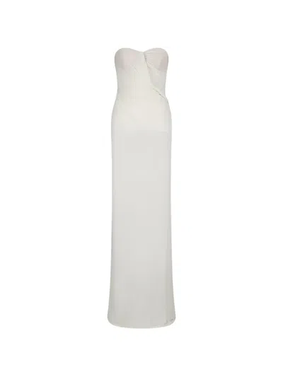 Blumarine Strapless Maxi Dress In Yellow