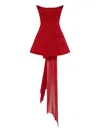 Blumarine Strapless Mini Dress In Red