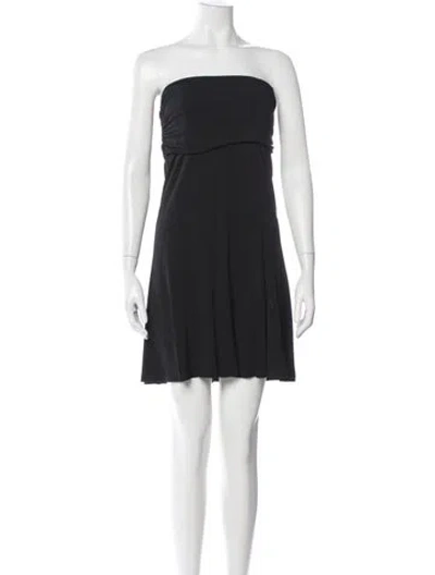 Pre-owned Blumarine Strapless Mini Dress W/ Tags In Black