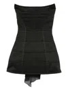 Blumarine Strapless Panelled Dress In Black