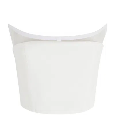 Blumarine Strapless Corset Top In White