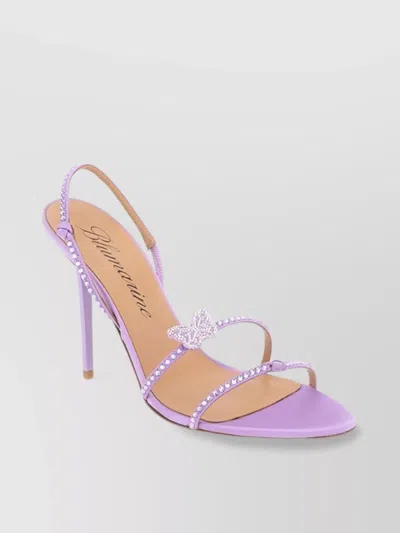 Blumarine Sandals In Satin/strass Lilac