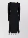 Blumarine Stretch Jersey Dress Square Neckline In Black