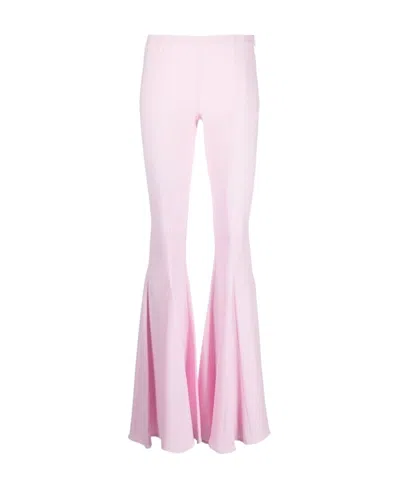 Blumarine Stretch-jersey Flared Trousers In Pink