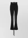 Blumarine Stretch Polyester Blend Flared Lace Pants In Black