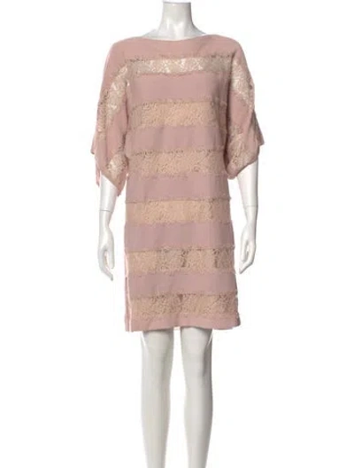 Pre-owned Blumarine Striped Mini Dress In Pink