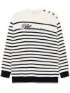 Blumarine Ribbed Crewneck In Neutrals